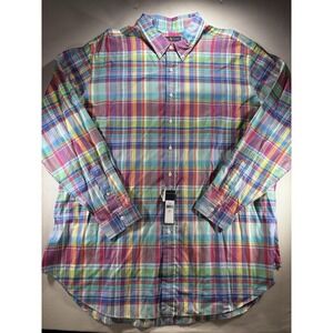 Polo Ralph Lauren 3XLT Men's Classic-Fit Oxford Shirt - Blue/Pink NWT Designer